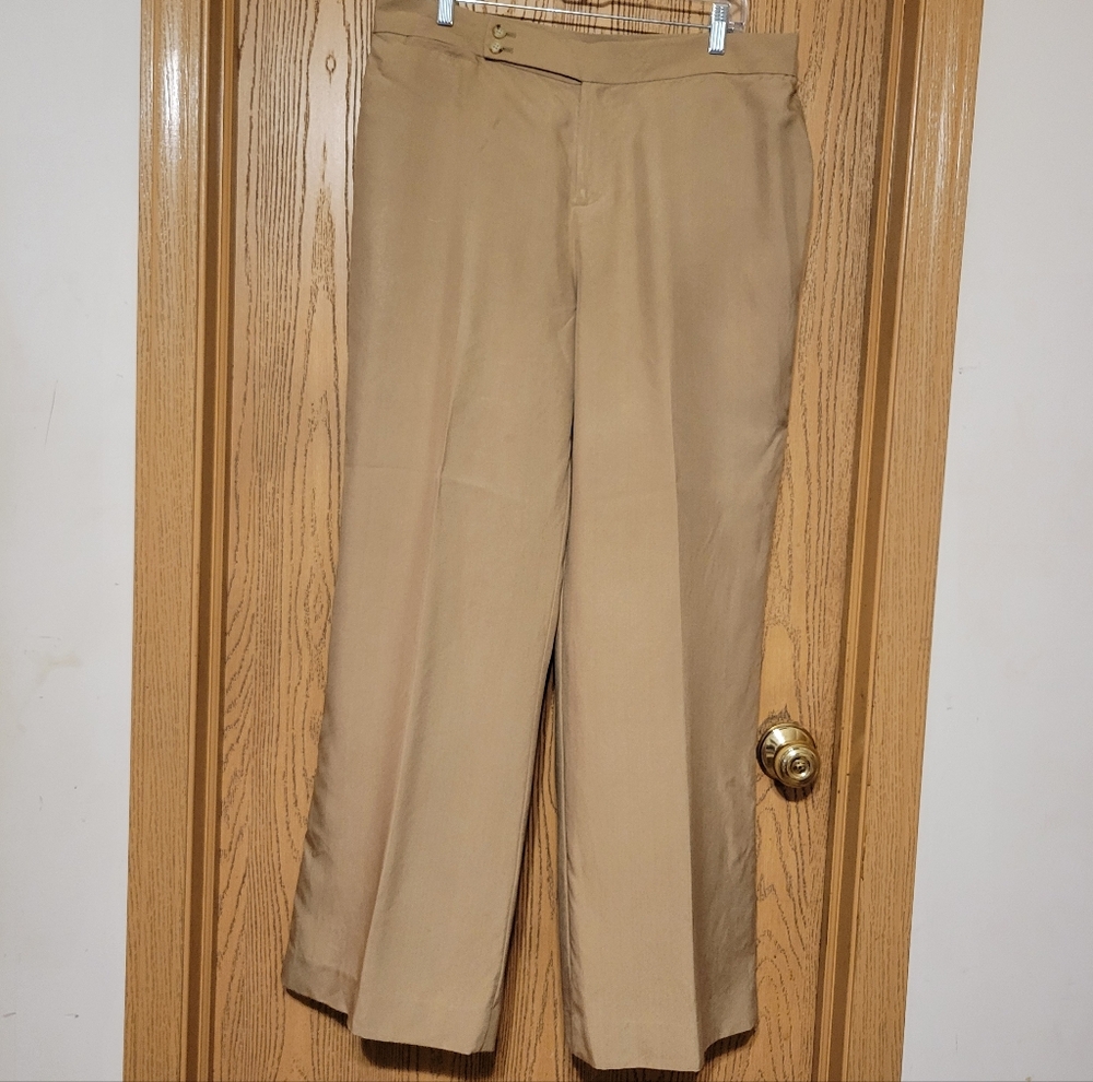 Ralph Lauren Beige Wide-Leg Trousers
